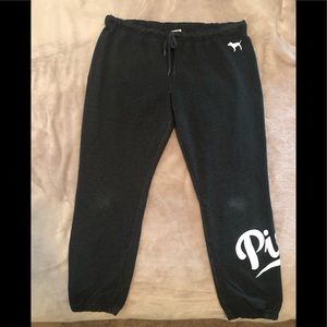 PINK Dark Gray Sweatpants